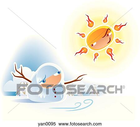 sun melting the snow View Large Illustration Stock Illustration - sun melting the snow. Fotosearch