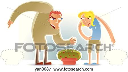 two people fighting over belongings View Large Illustration Stock Illustration - two people fighting over belongings. Fotosearch