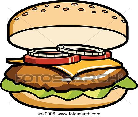 cheeseburger View Large Illustration Stock Illustration - cheeseburger. Fotosearch