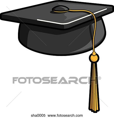 graduation hat View Large Illustration Stock Illustration - graduation hat. Fotosearch