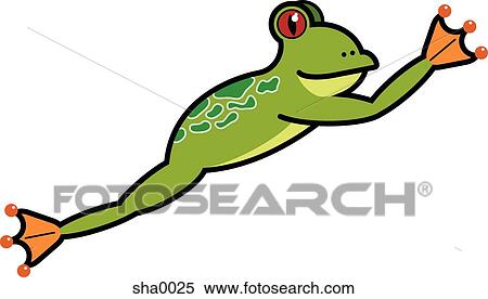 Stock Illustration - Leaping Frog. Fotosearch
