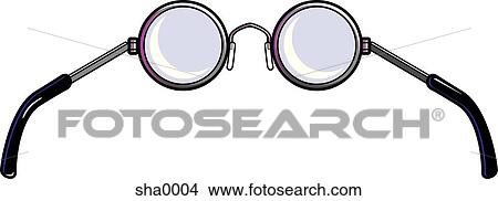 Pair of eyeglasses View Large Illustration Stock Illustration - Pair of eyeglasses. Fotosearch