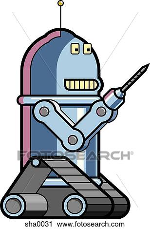 Clip Art - Robot. Fotosearch