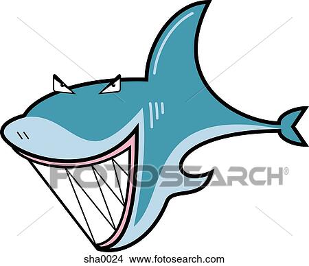 Shark View Large Illustration Stock Illustration - Shark. Fotosearch