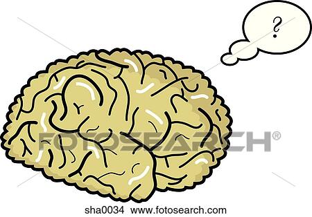 Stock Illustration - Thinking brain. Fotosearch