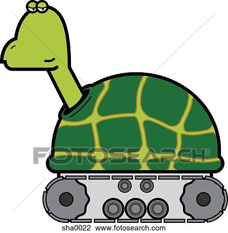 Drawing - Turtle on wheels. Fotosearch