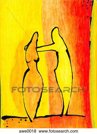 man putting his arm around a woman View Large Illustration Stock Illustration - man putting his arm around a woman. Fotosearch