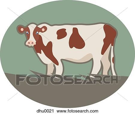 cow View Large Illustration Clip Art - cow. Fotosearch