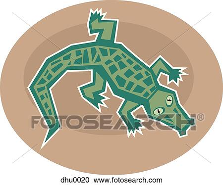 Clipart - crocodile. Fotosearch