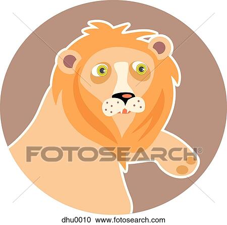 lion View Large Illustration Clipart - lion. Fotosearch