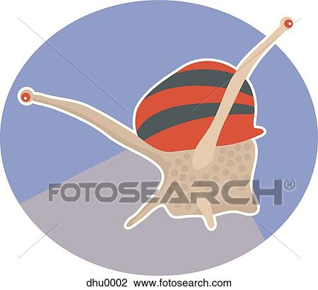 Drawing - snail. Fotosearch