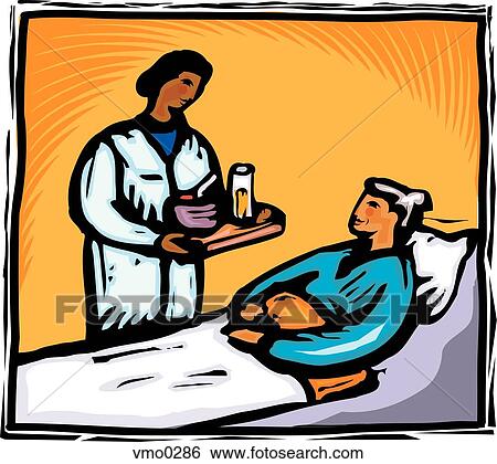 patient being served food View Large Illustration Stock Illustration - patient being served food. Fotosearch