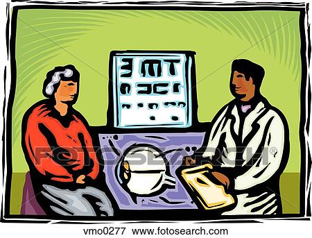senior eye exam View Large Illustration Stock Illustration - senior eye exam. Fotosearch
