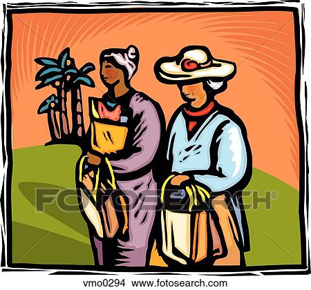 two seniors walking View Large Illustration Stock Illustration - two seniors walking. Fotosearch