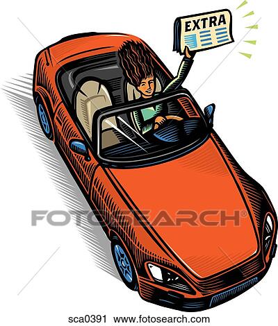 Clip Art - Businesswoman spreading the news. Fotosearch