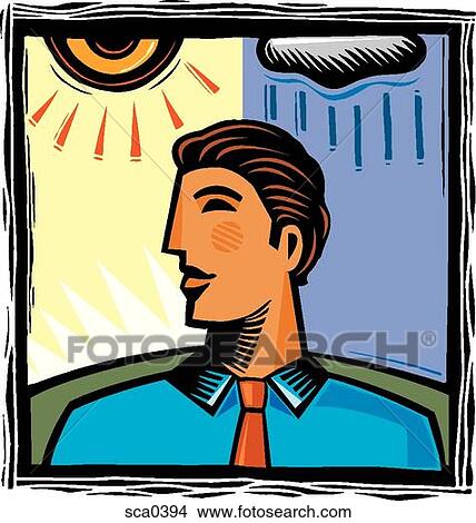 Stock Illustration - Moody businessman. Fotosearch