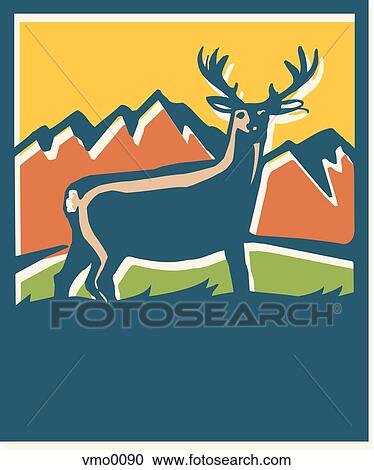 Clipart - deer. Fotosearch