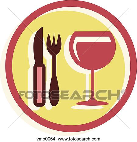 Stock Illustration - food and wine. Fotosearch