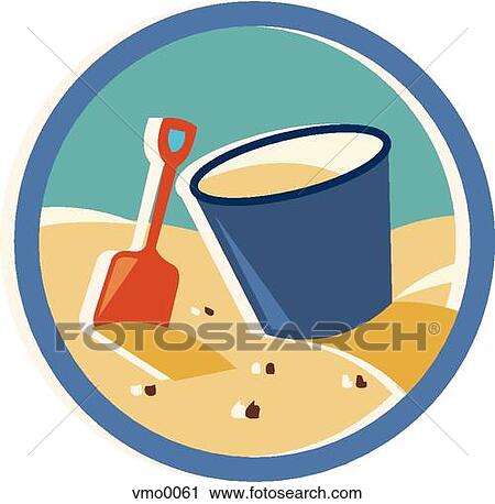 Clip Art - sand bucket and shovel. Fotosearch
