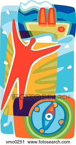 Clip Art - finding direction. Fotosearch
