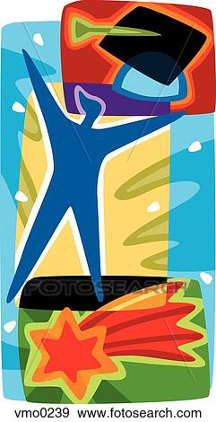 Stock Illustration - graduating with honors. Fotosearch