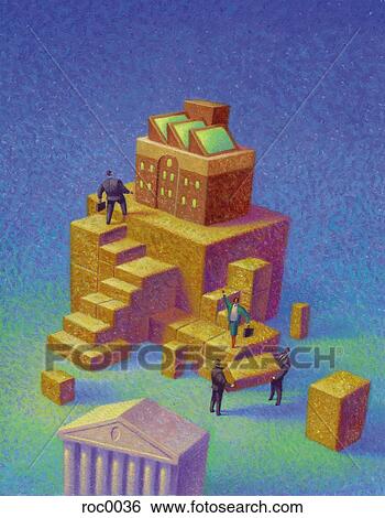 man climbing to get to the top of a buildling View Large Illustration Stock Illustration - man climbing to get to the top of a buildling. Fotosearch
