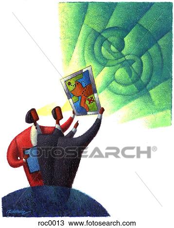 Drawing - business plan. Fotosearch