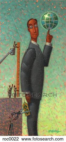 Drawing - custom tailored businessman. Fotosearch