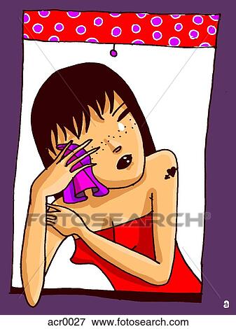 a crying girl View Large Illustration Stock Illustration - a crying girl. Fotosearch
