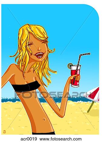 having fun at the beach View Large Illustration Stock Illustration - having fun at the beach. Fotosearch