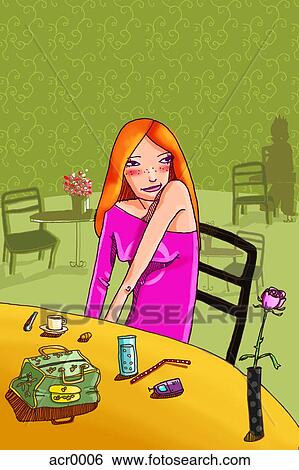 Shy girl View Large Illustration Stock Illustration - Shy girl. Fotosearch