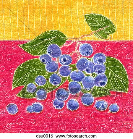 Stock Illustration - blueberries. Fotosearch