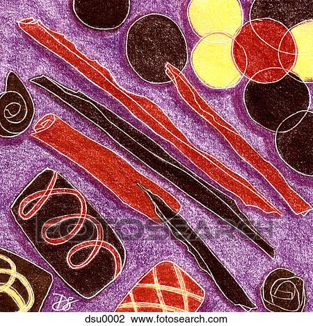 Drawing - chocolate. Fotosearch
