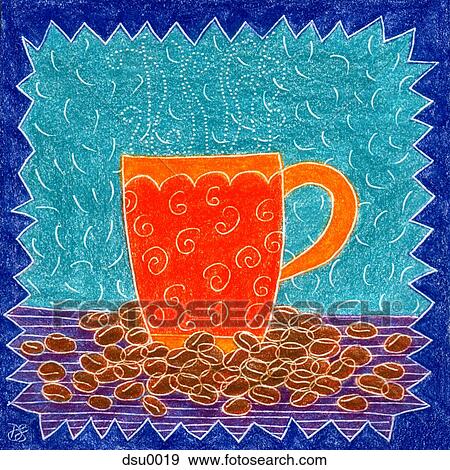 Stock Illustration - coffee and coffee beans. Fotosearch
