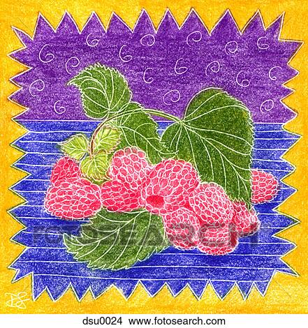 Stock Illustration - fresh raspberries. Fotosearch