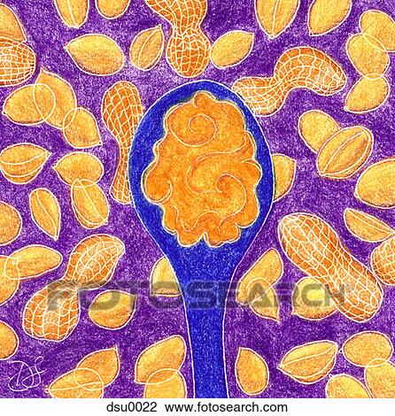 Drawing - peanut butter. Fotosearch