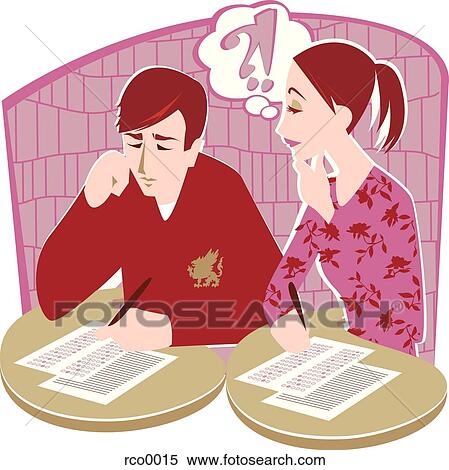 cheating on an exam View Large Illustration Stock Illustration - cheating on an exam. Fotosearch