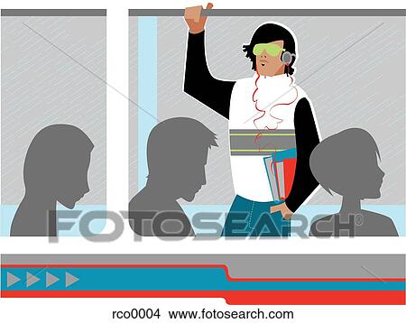 guy taking public transit View Large Illustration Stock Illustration - guy taking public transit. Fotosearch