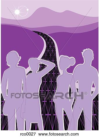 Stock Illustration - looking at the road ahead. Fotosearch