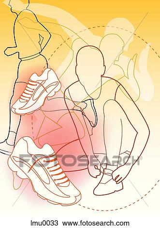 Drawing - proper footwear. Fotosearch