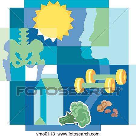 Drawing - calcium and strong bones. Fotosearch