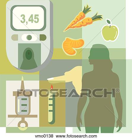 Stock Illustration - controlling diabetes. Fotosearch