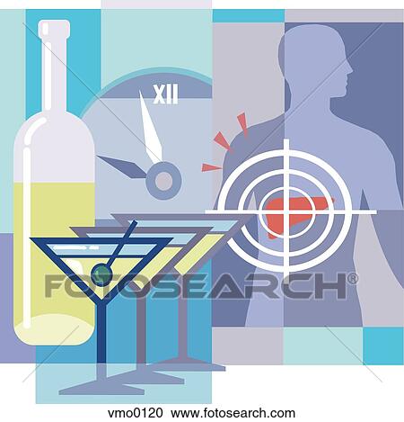 Clipart - dangers of alcohol. Fotosearch