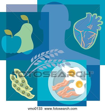 Drawing - food and your heart. Fotosearch