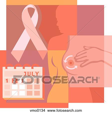 Stock Illustration - preventing breast cancer. Fotosearch