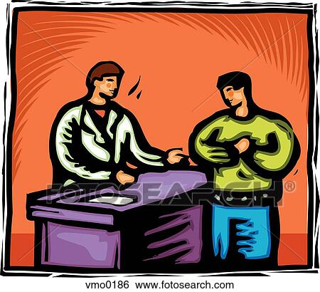 Pharmacist discussing a prescription with a patient View Large Illustration Stock Illustration - Pharmacist discussing a prescription with a patient. Fotosearch