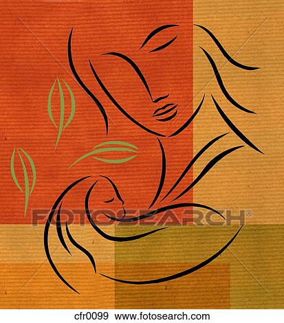 Stock Illustration - Mother and Child. Fotosearch