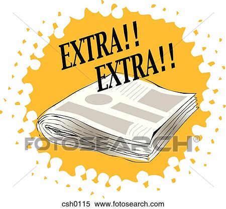 Stock Illustration - extra extra. Fotosearch