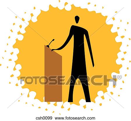 guy stepping up to a podium View Large Illustration Stock Illustration - guy stepping up to a podium. Fotosearch