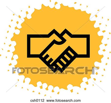handshake View Large Illustration Drawing - handshake. Fotosearch